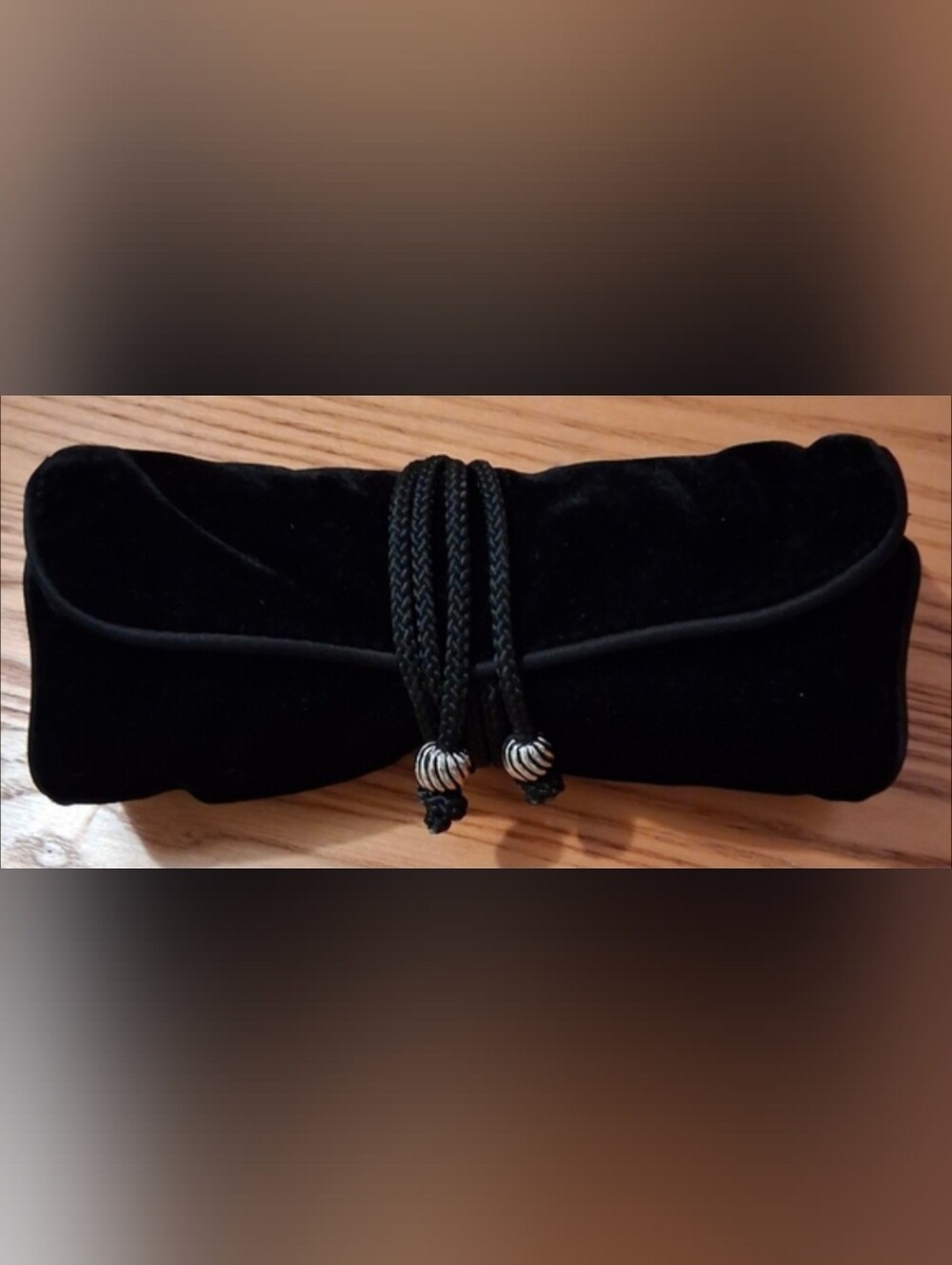 EUC David Yurman Black Velvet & Satin Roll Up Travel Vacation Jewelery Pouch Bag